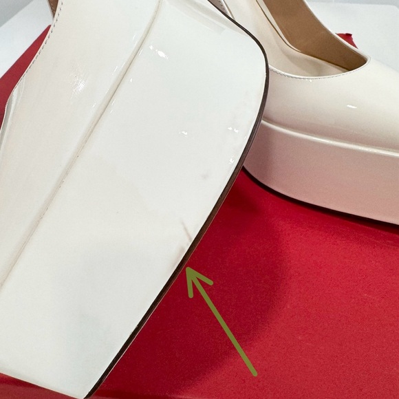 VALENTINO GARAVANI Off-White Tan-Go Platform Heels - Picture 7 of 16